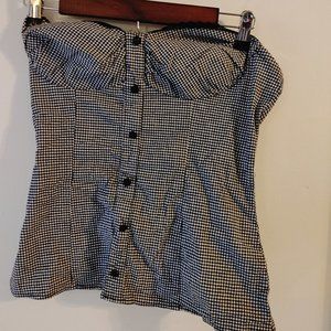 Black and White Corset Top